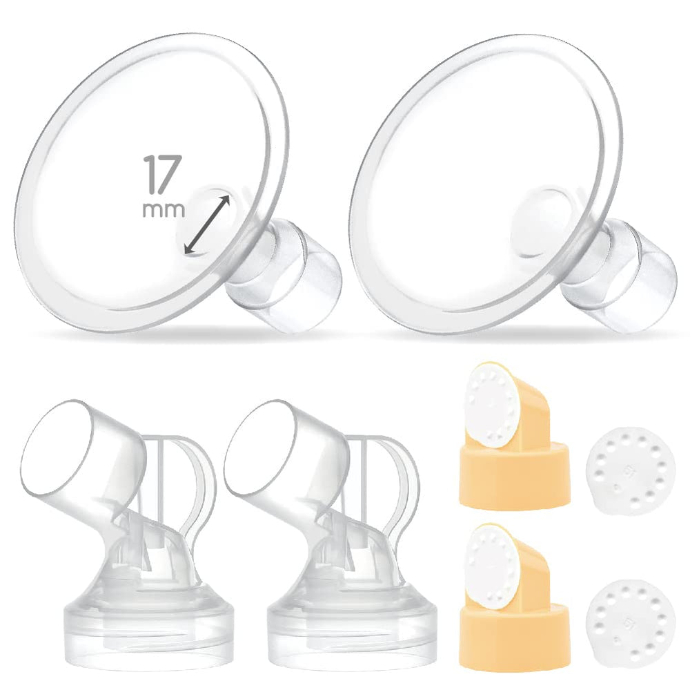 Maymom detachable breastshield 17mm for comfortable pumping with Medela units