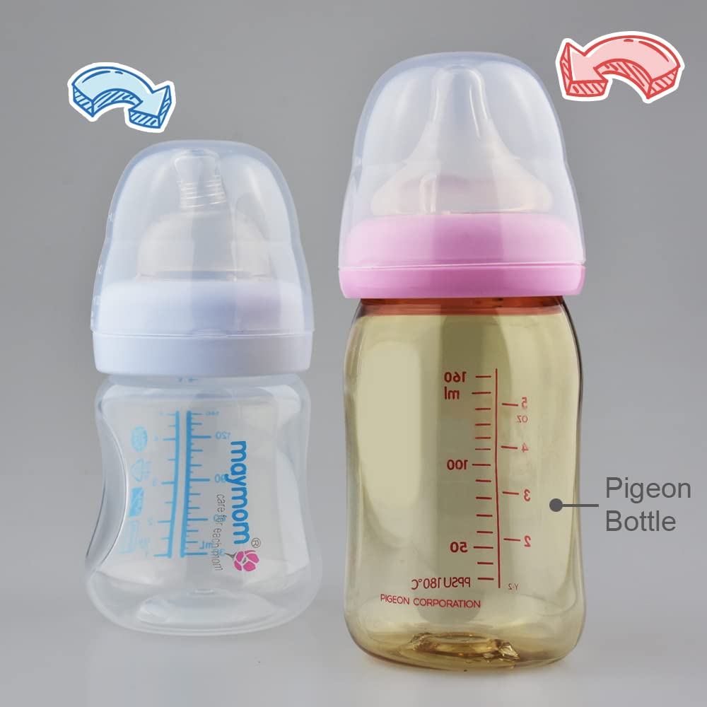 Maymom dome cap compatibility chart ensures correct pairs with widemouth bottles