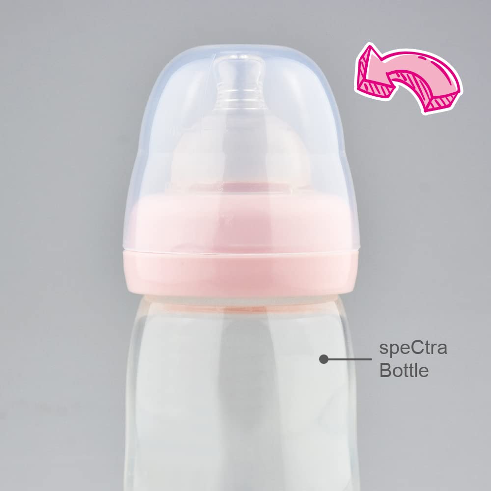 Maymom dome cap Lansinoh-top replacement shows simple bottle-top swap