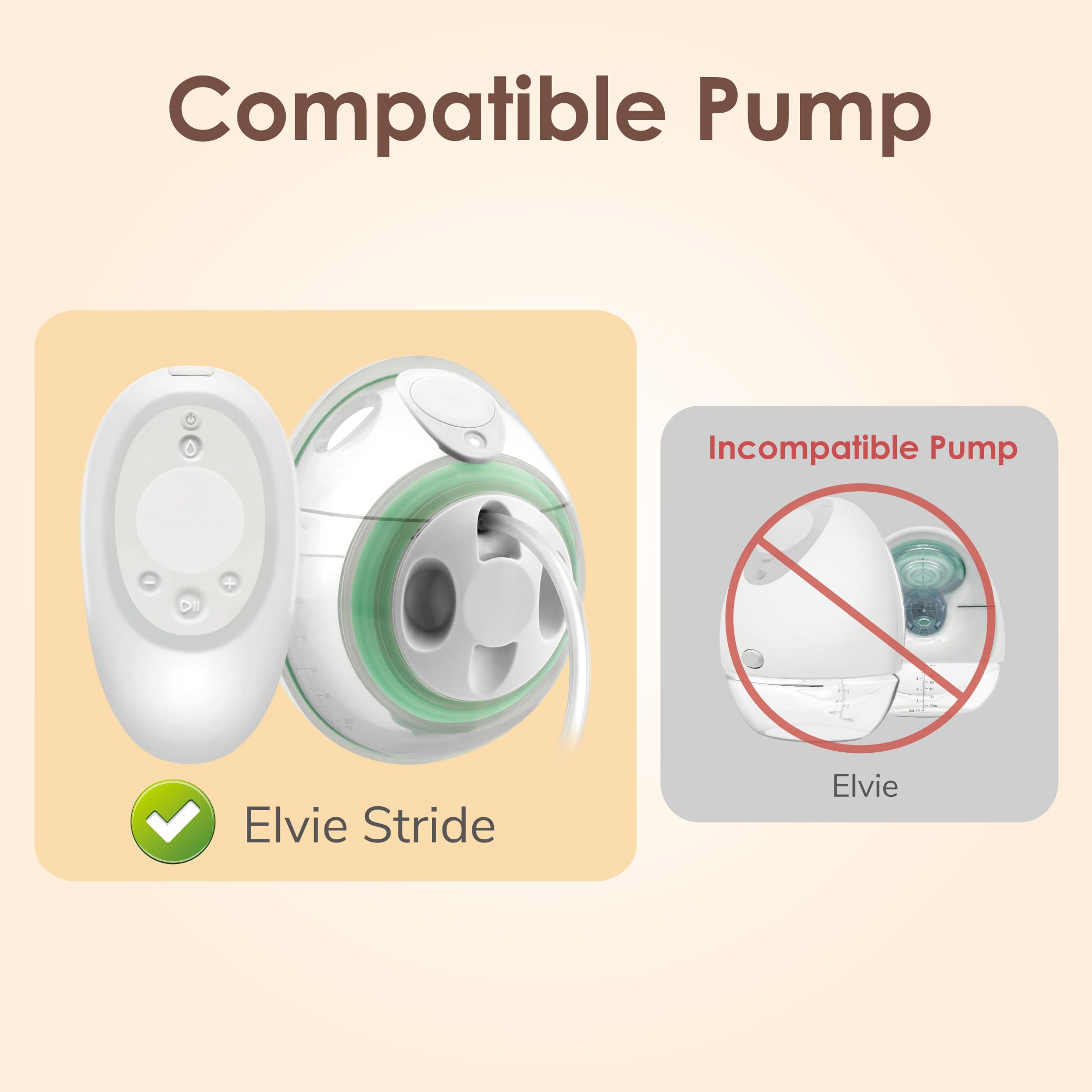 Maymom duckbill valve assembly demonstrates quick swap for Elvie Stride users