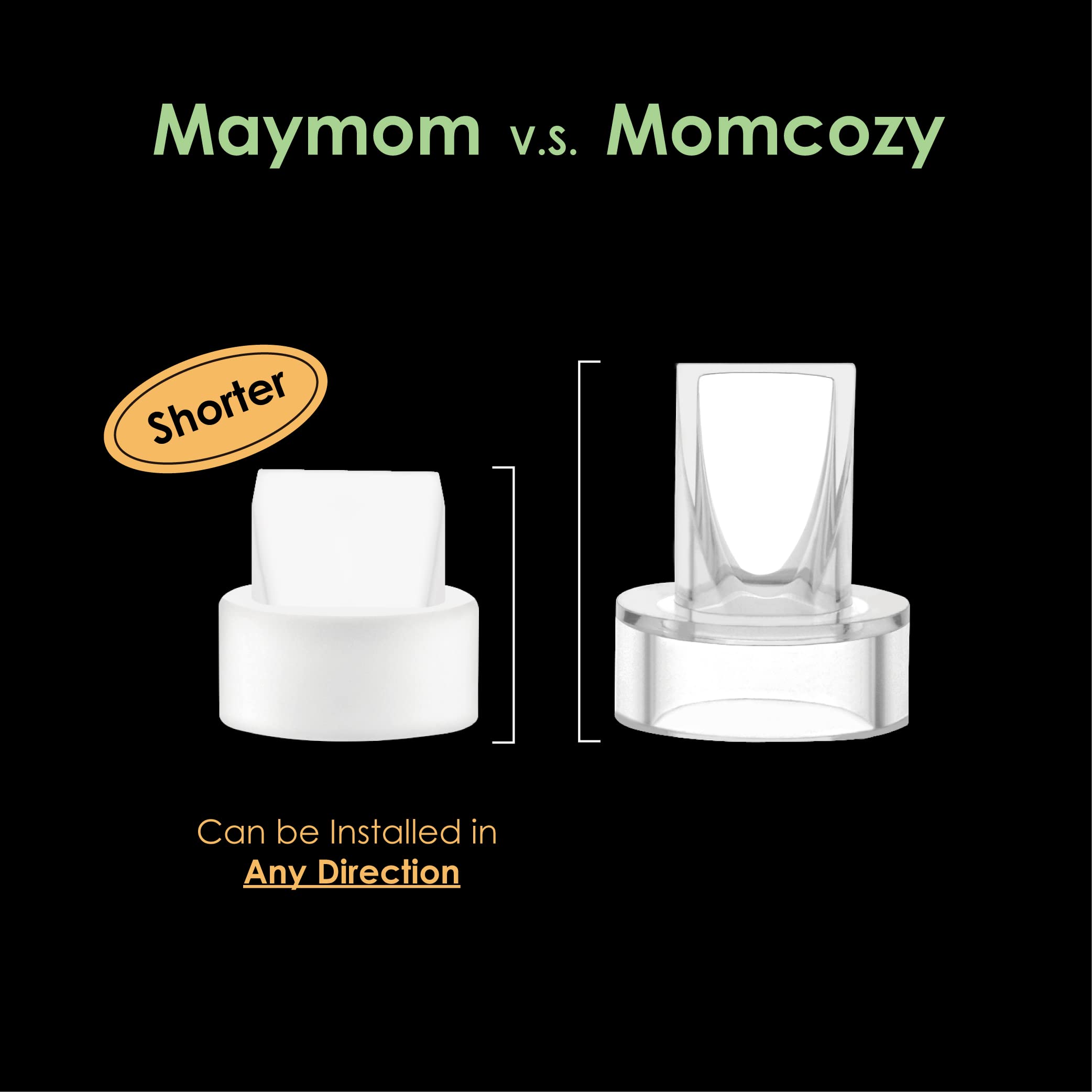 Maymom duckbill valve compatibility with Momcozy and Spectra pumps.