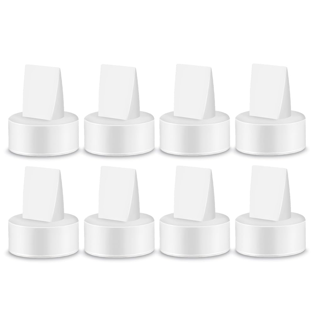 Maymom duckbill valves white 8-count packaging for color-rotation setup.