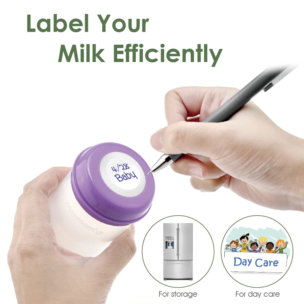 Maymom bottle shows embedded measurement surface for accurate portions