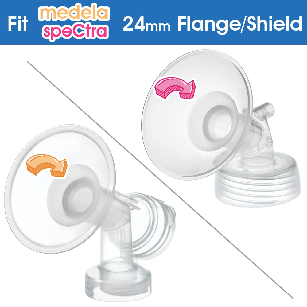 Maymom inserts with Willow 24mm flanges for compact, secure fit.