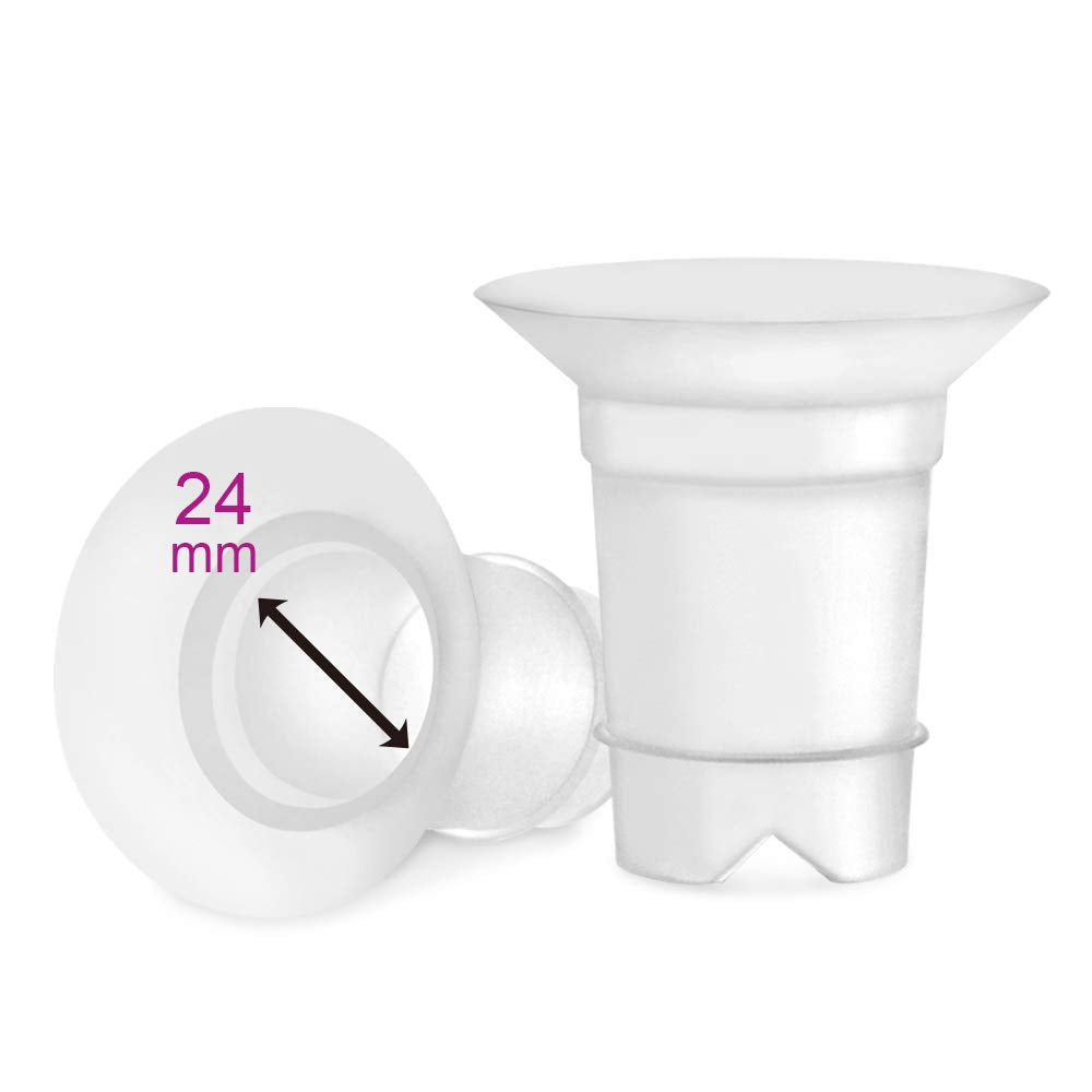 Maymom flange inserts 24mm on Spectra cup improve fit and seal for comfortable pumping