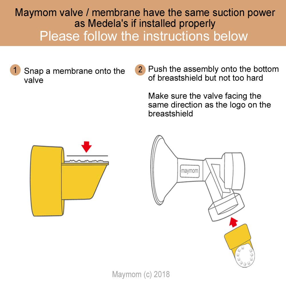 Maymom membranes BPA-free label image, safety-tested for contact with food-grade standards.