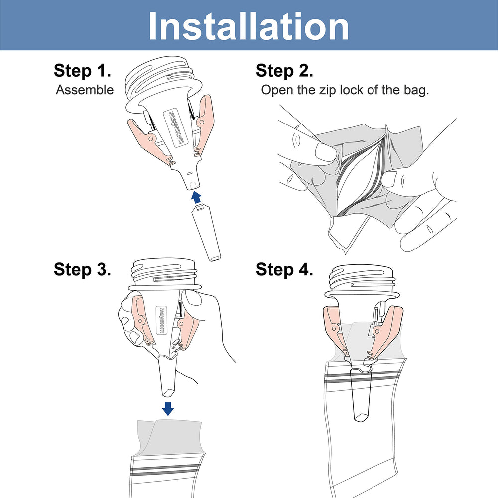 Maymom adapter uses BPA-free PP and stainless steel spring for safety.