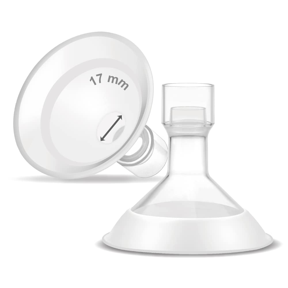 Maymom MyFit Comfy 17mm breastshield front view for comfortable pumping.