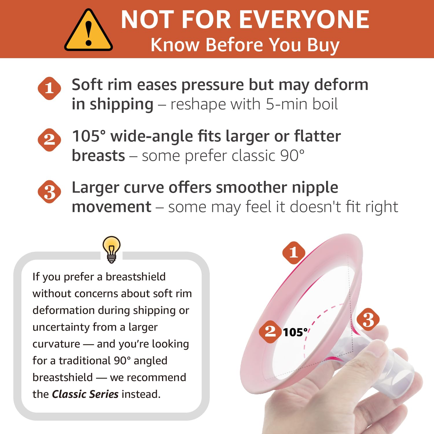 Maymom MyFit Shields 14mm front view highlights BPA-free materials for safe pumping