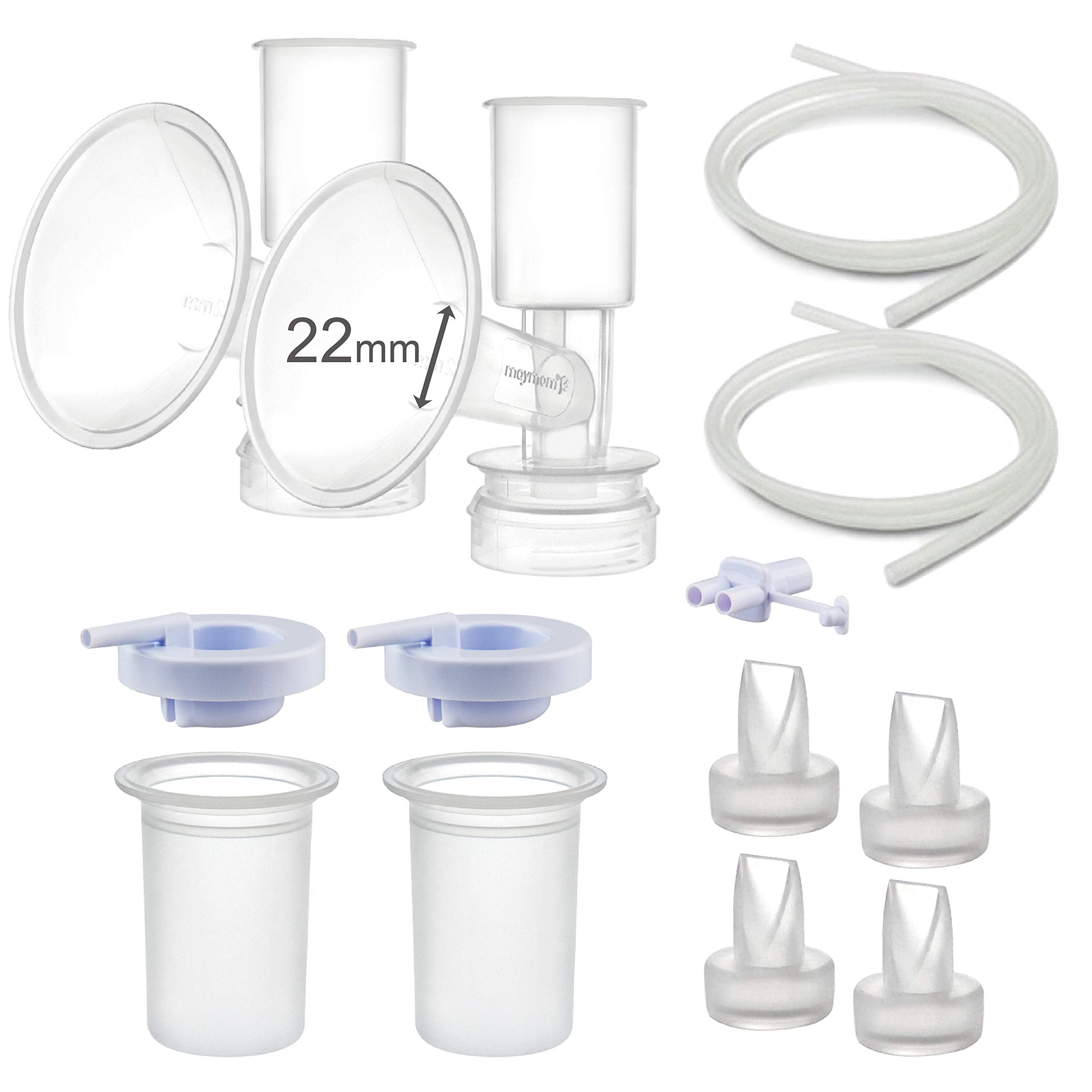 Maymom pump parts flange 22mm for Ameda Purely Yours, comfortable pumping