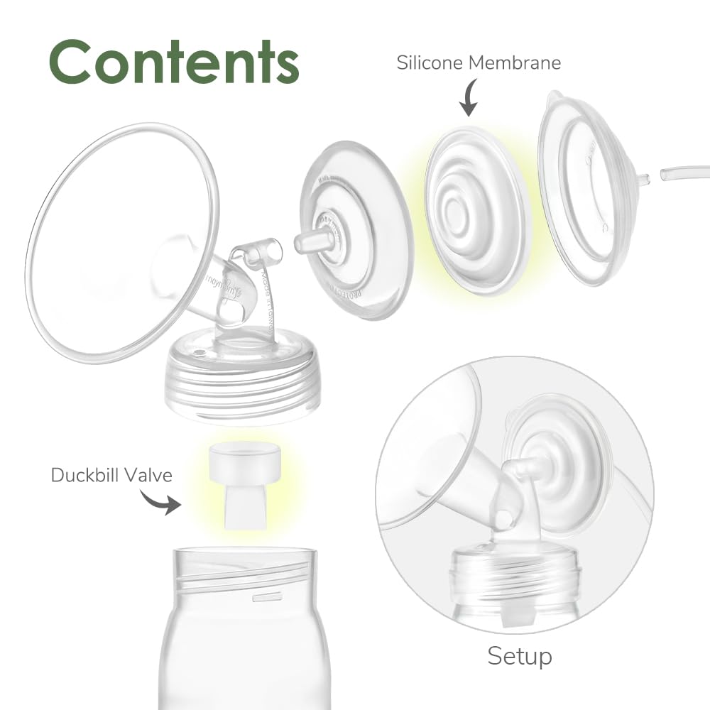 Maymom flange-compatible duckbill valves for Spectra and Maymom flanges.
