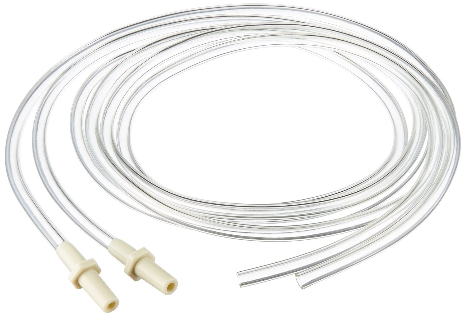 Maymom replacement tubing pair demonstrates secure fit for reliable pumping.