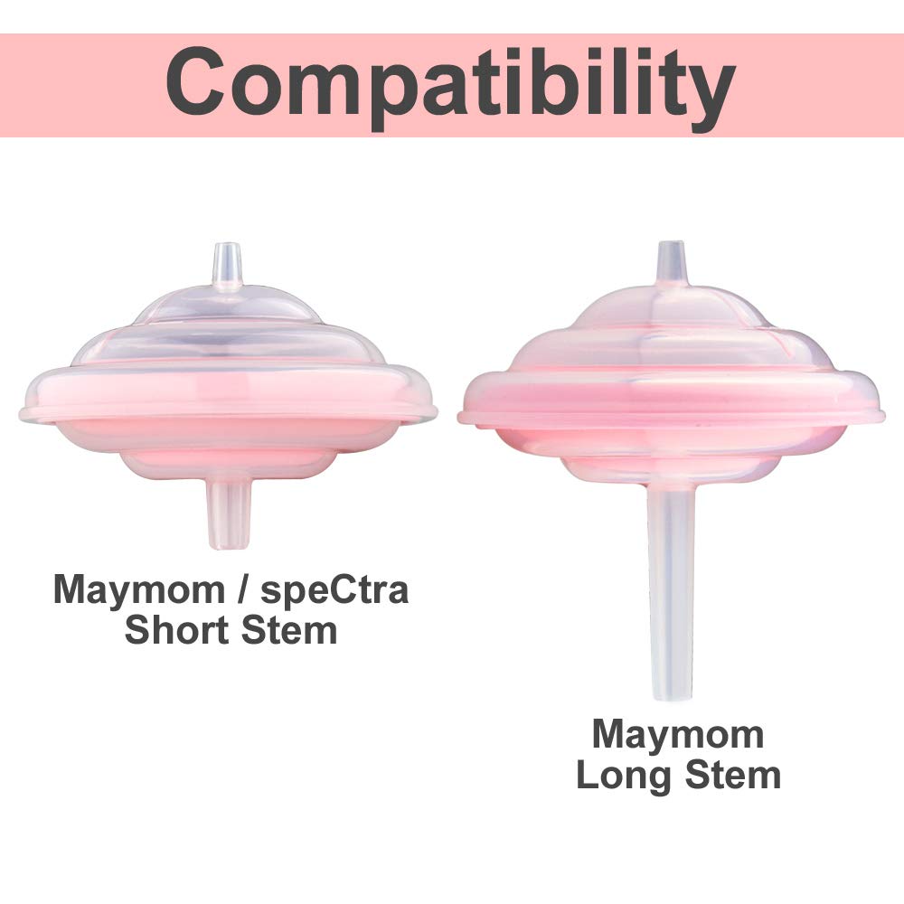 Maymom silicone membrane diaphragm for Spectra 9 Plus with long stem, compatible replacement.