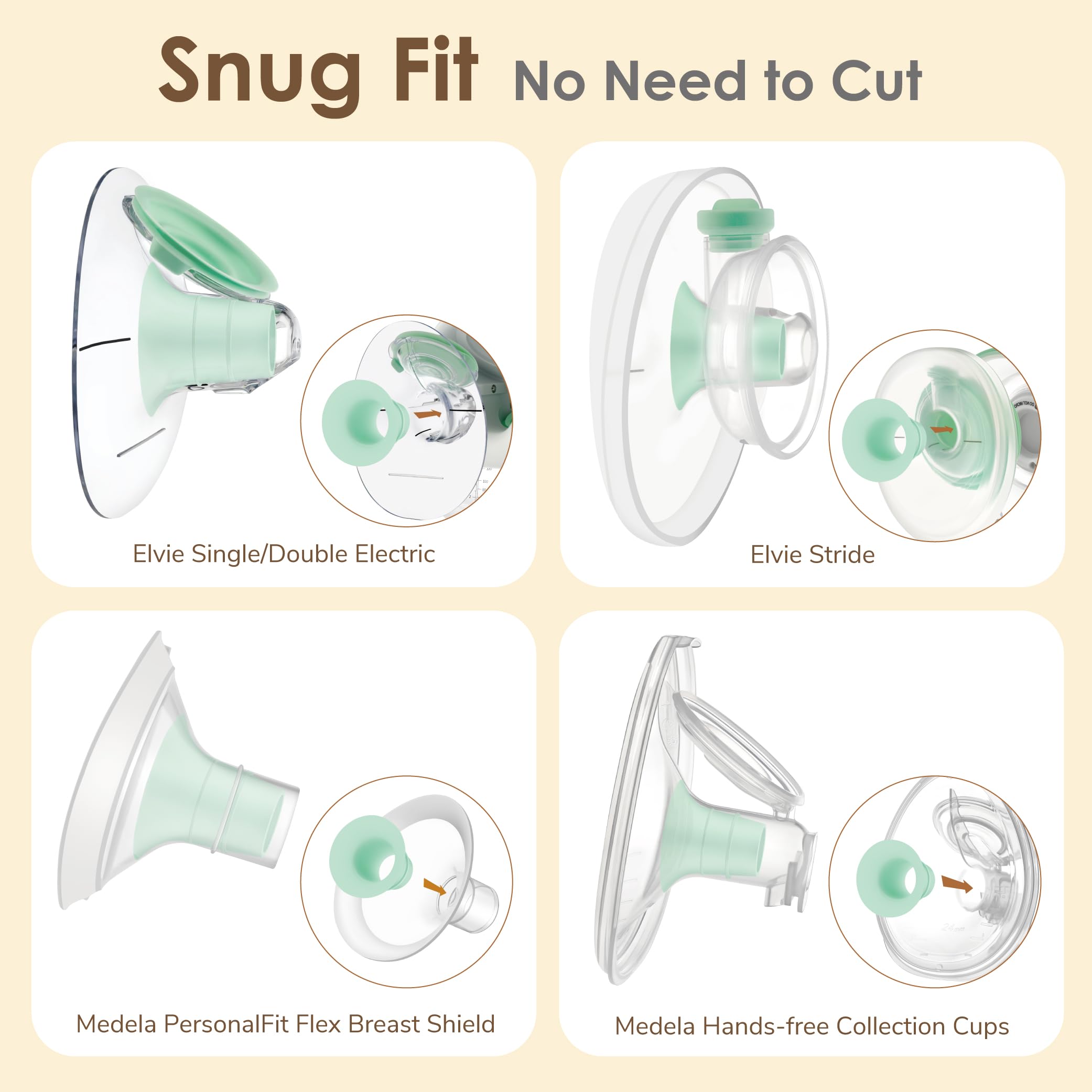 Maymom snug-fit 20mm insert emphasizes no trimming needed.