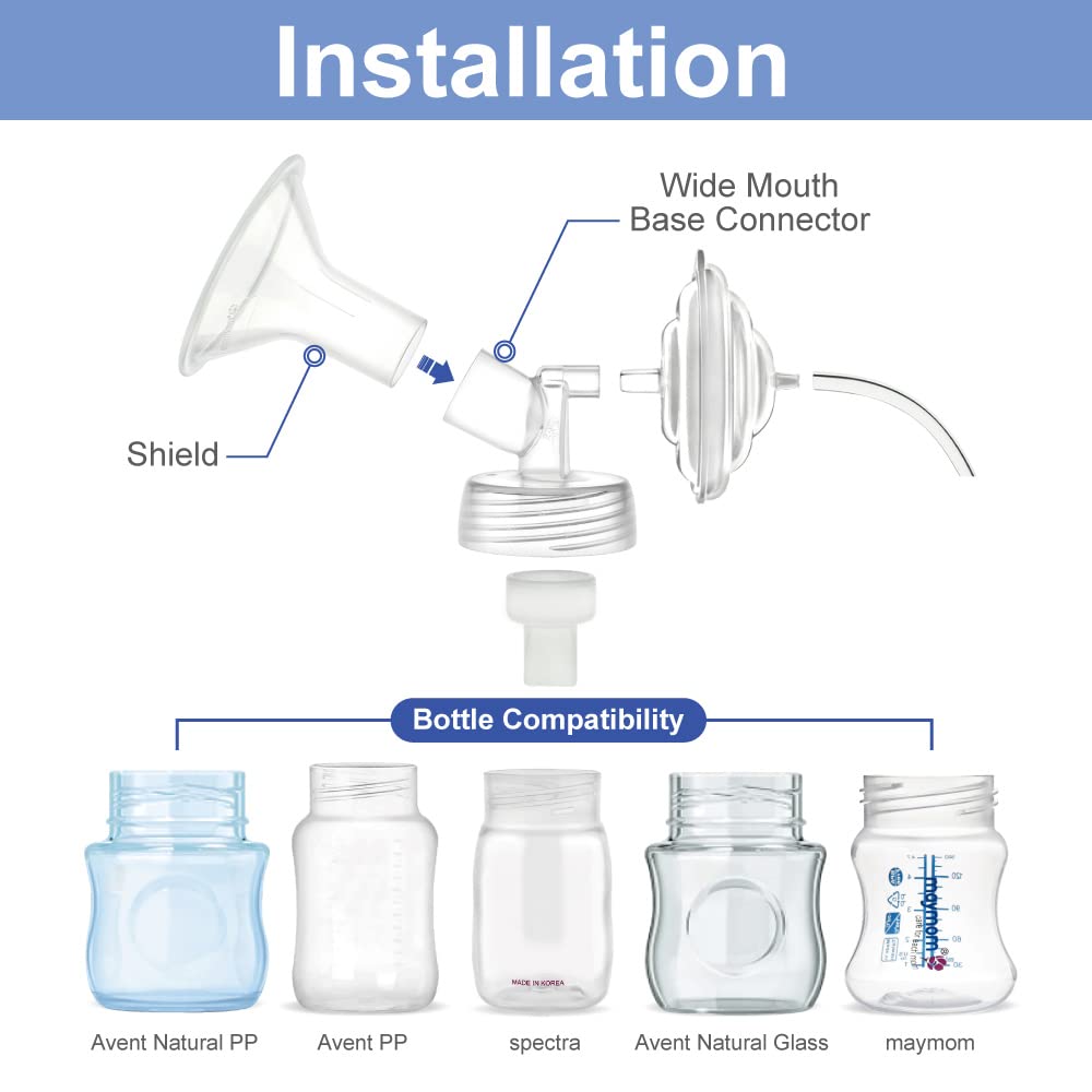 Maymom 24mm flange designed for comfortable nipple diameter during pumping.