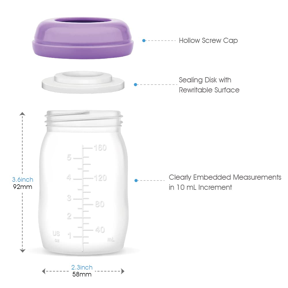 Maymom storage bottles pack shot highlighting travel-ready Lansinoh compatibility