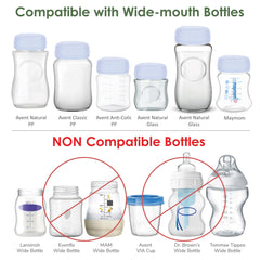 Maymom screw-ring replacement works with Avent Classic and natural bottles