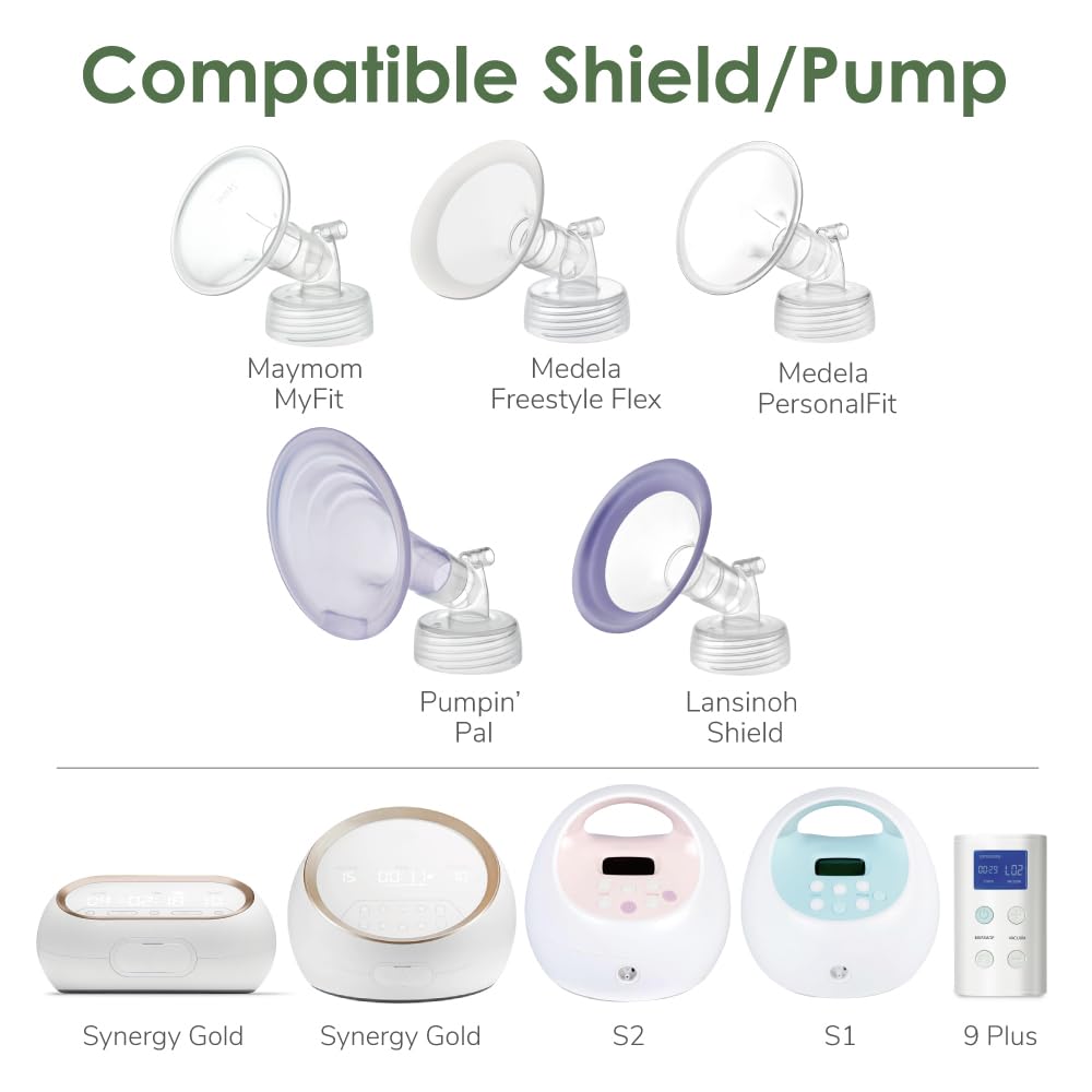 Maymom two-piece flange set shown for easy assembly and cleaning.