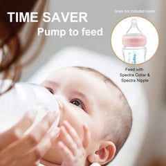 Maymom wide-mouth bottle demonstrates compatibility with Avent and Spectra pumps