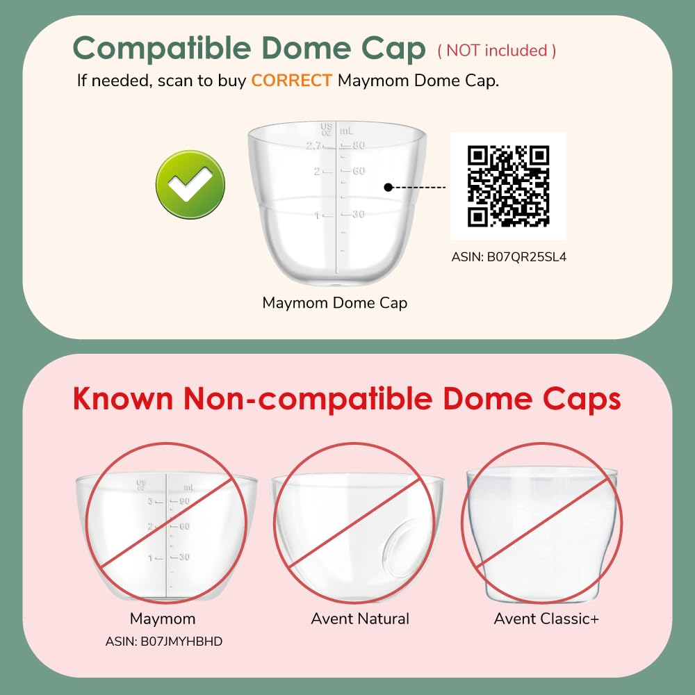 Maymom wide-mouth bottle cap replacement highlights accessible parts for quick cleanup.