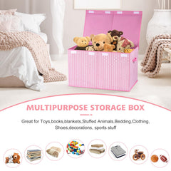Mayniu toy box pink divider removable for flexible organization