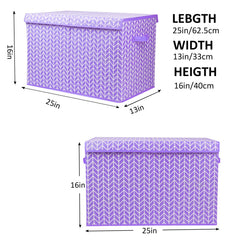 Mayniu toy box chest foldable lid enables under-bed storage when not in use