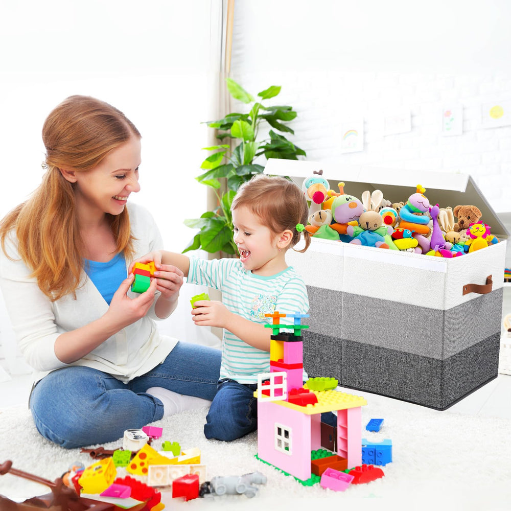 Mayniu toy box large capacity demonstrates 83-liter storage for stuffed animals