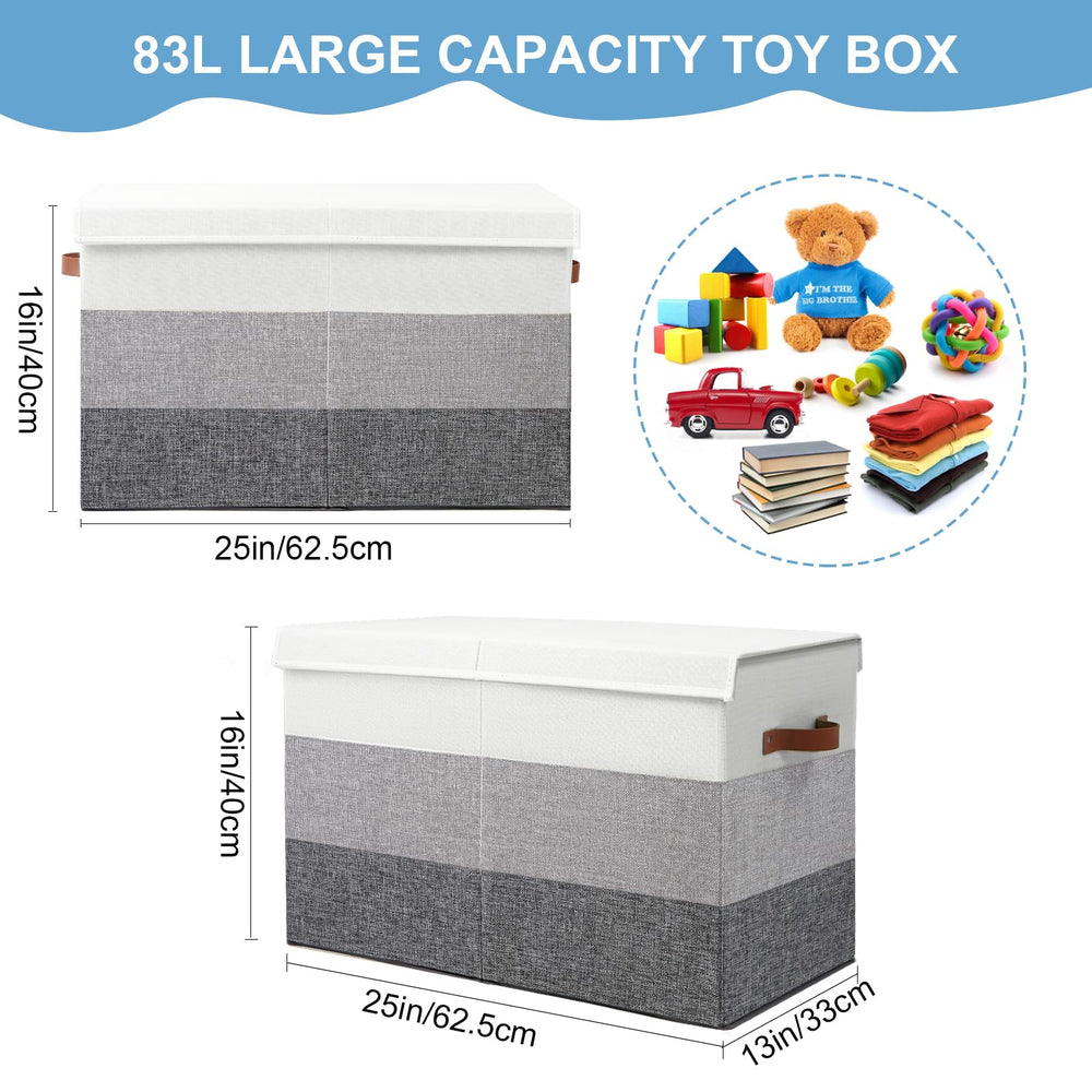 Mayniu toy box with two rivet handles, easy to carry around the home