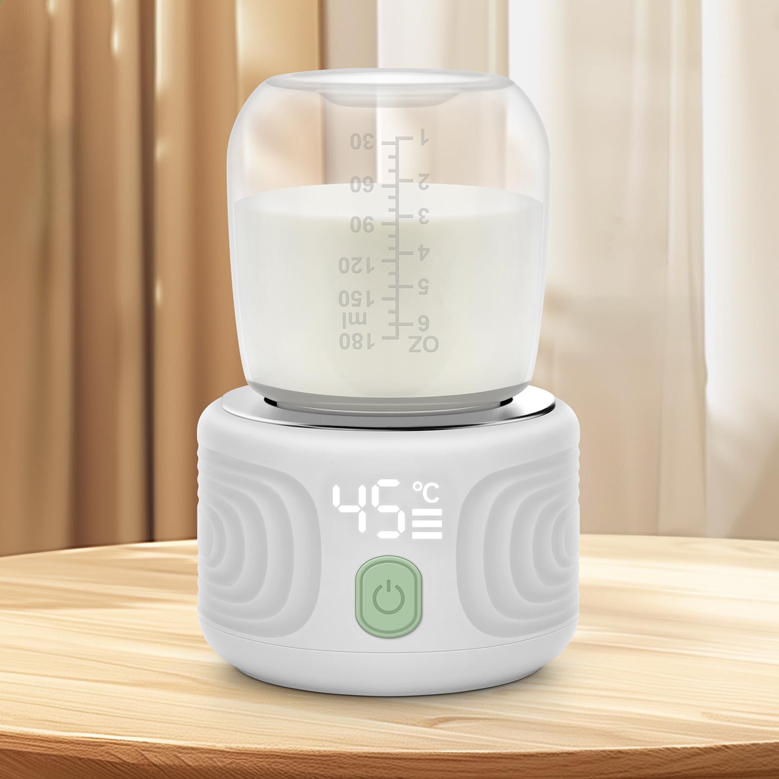 Maypott Baby Bottle Warmer front view showing portable design for on-the-go feeding