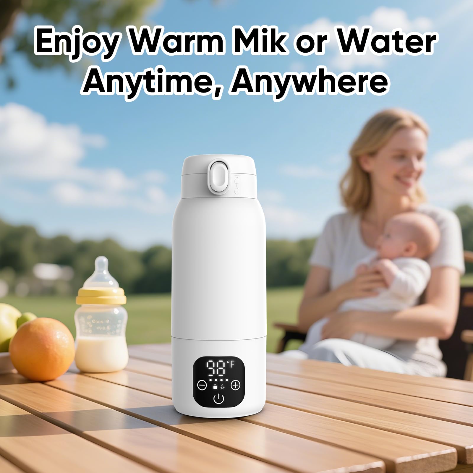 Maypott bottle warmer with large 17.5oz capacity for multiple feeds