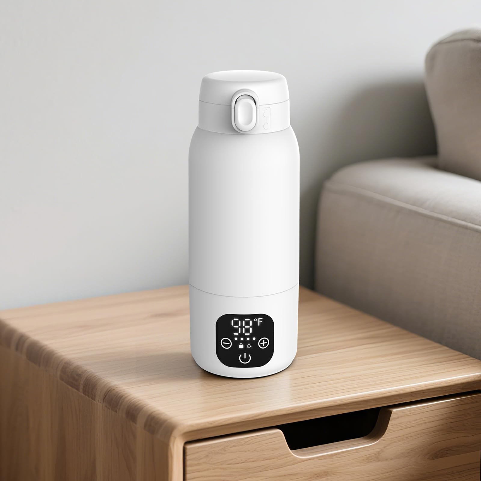 Maypott bottle warmer portable in a diaper bag for travel