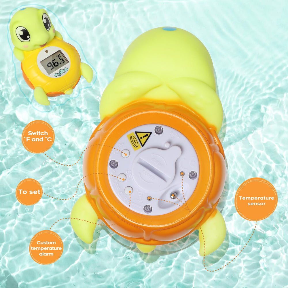 MayRoxe red and blue light indicator helps catch temperature extremes during baths.