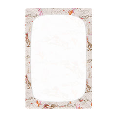 Mazeann 52x28x9 crib sheet fit demonstrates secure elastic band.