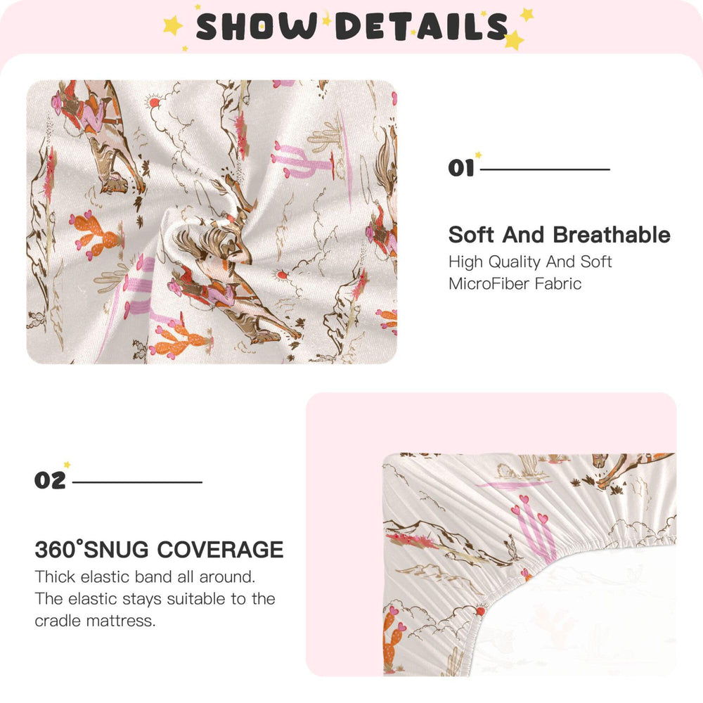 Mazeann full-print one-side crib sheet showing vibrant patterns.
