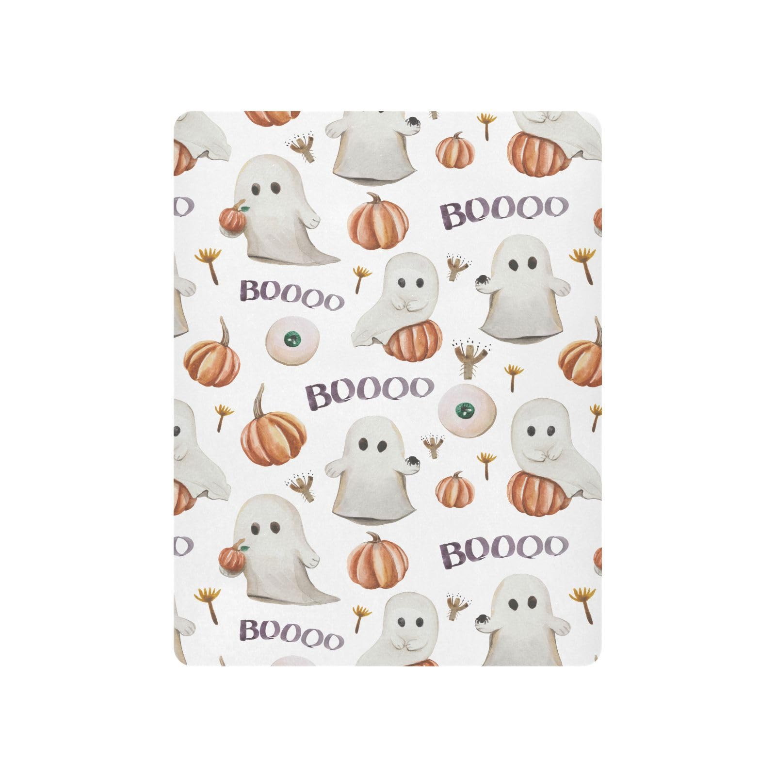 Mazeann Ghosts Pumpkins crib sheet machine-washable for easy care