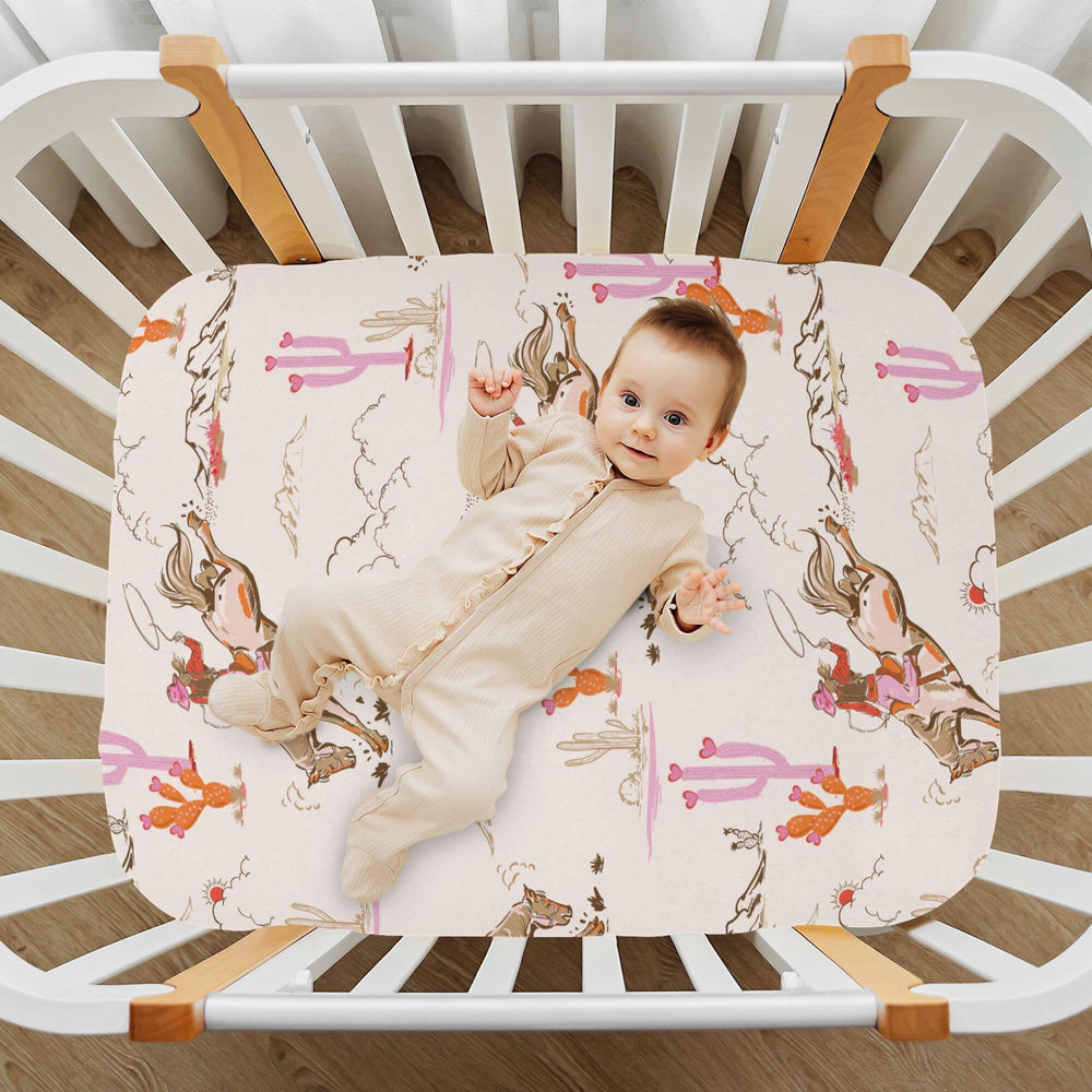 Mazeann easy-care machine-washable crib sheet for quick laundry.