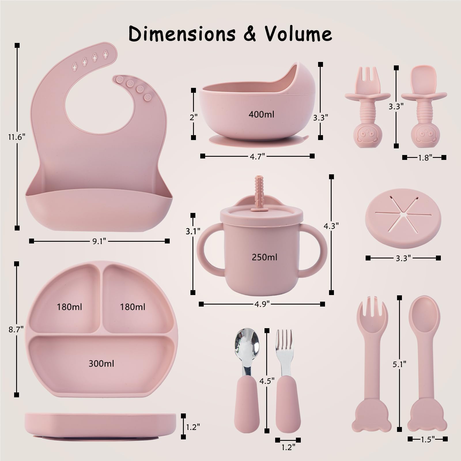 MBQMBSS plate with four compartments helps portion control during feeding