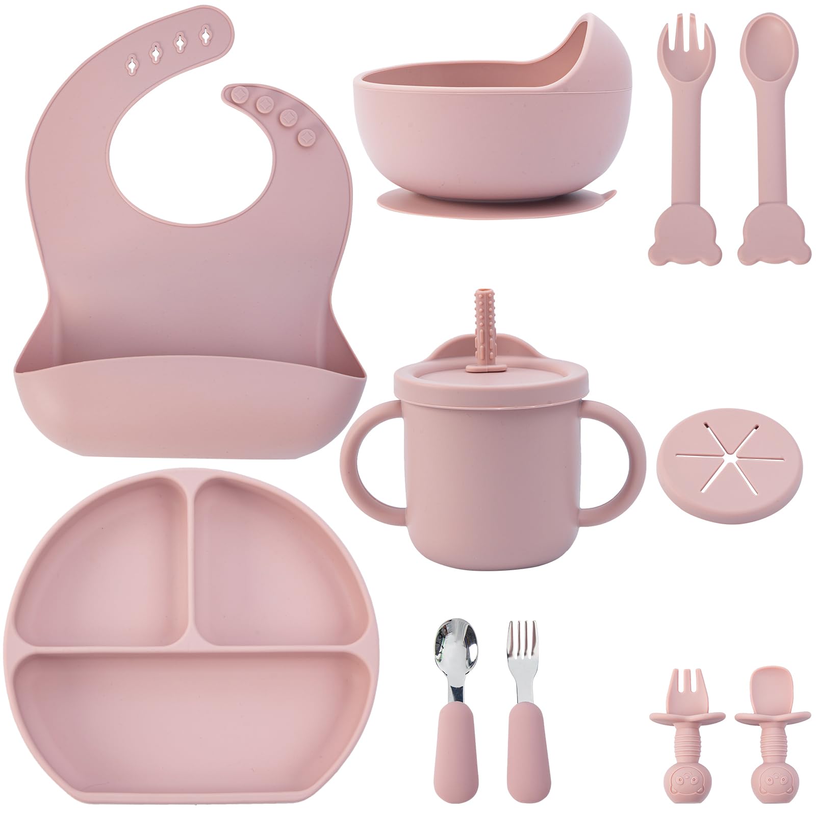 MBQMBSS baby feeding set suction bowl secured on tray for mess-free meals