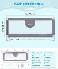MBQMBSS double safety lock bed rail shows easy one-handed operation for bedtime