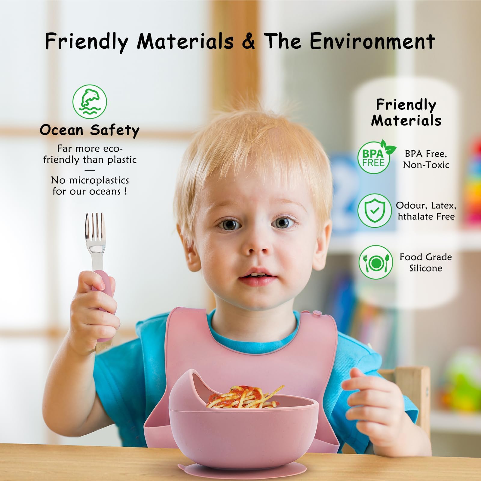 MBQMBSS Dishwasher-safe silicone set for easy cleanup