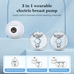 Mcadero M2 LED display shows modes and level for easy, personalized pumping sessions.