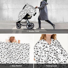 Mcewoel Gothic nursing cover in public for discreet feeding.