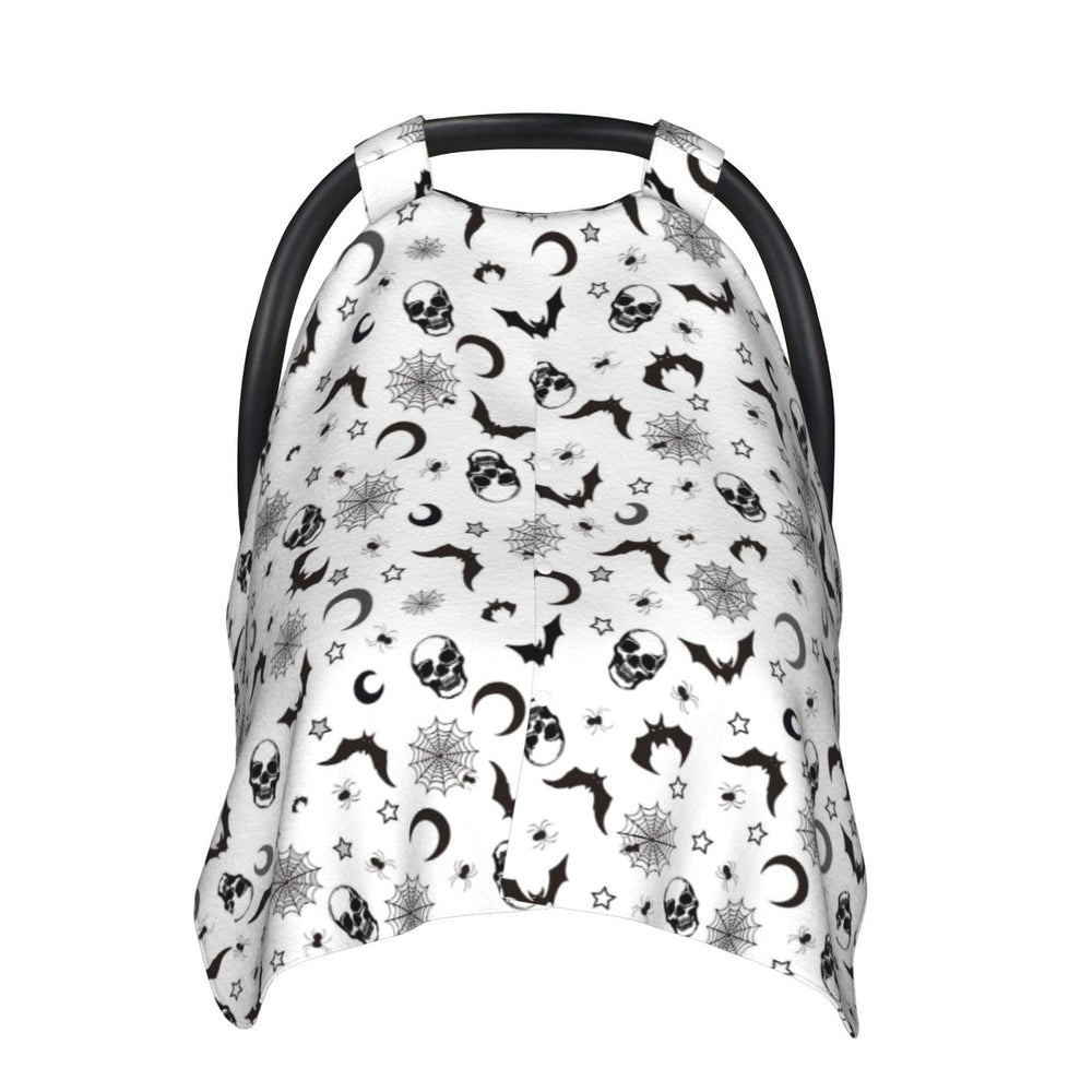 Mcewoel Gothic baby seat cover front view with soft fabric for private, cozy rides.