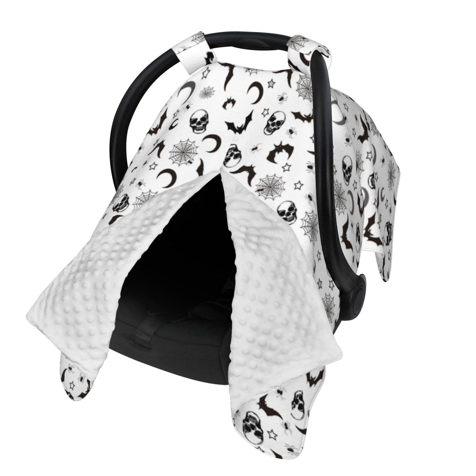 Mcewoel Gothic stroller cover with skull-bat pattern and full coverage.