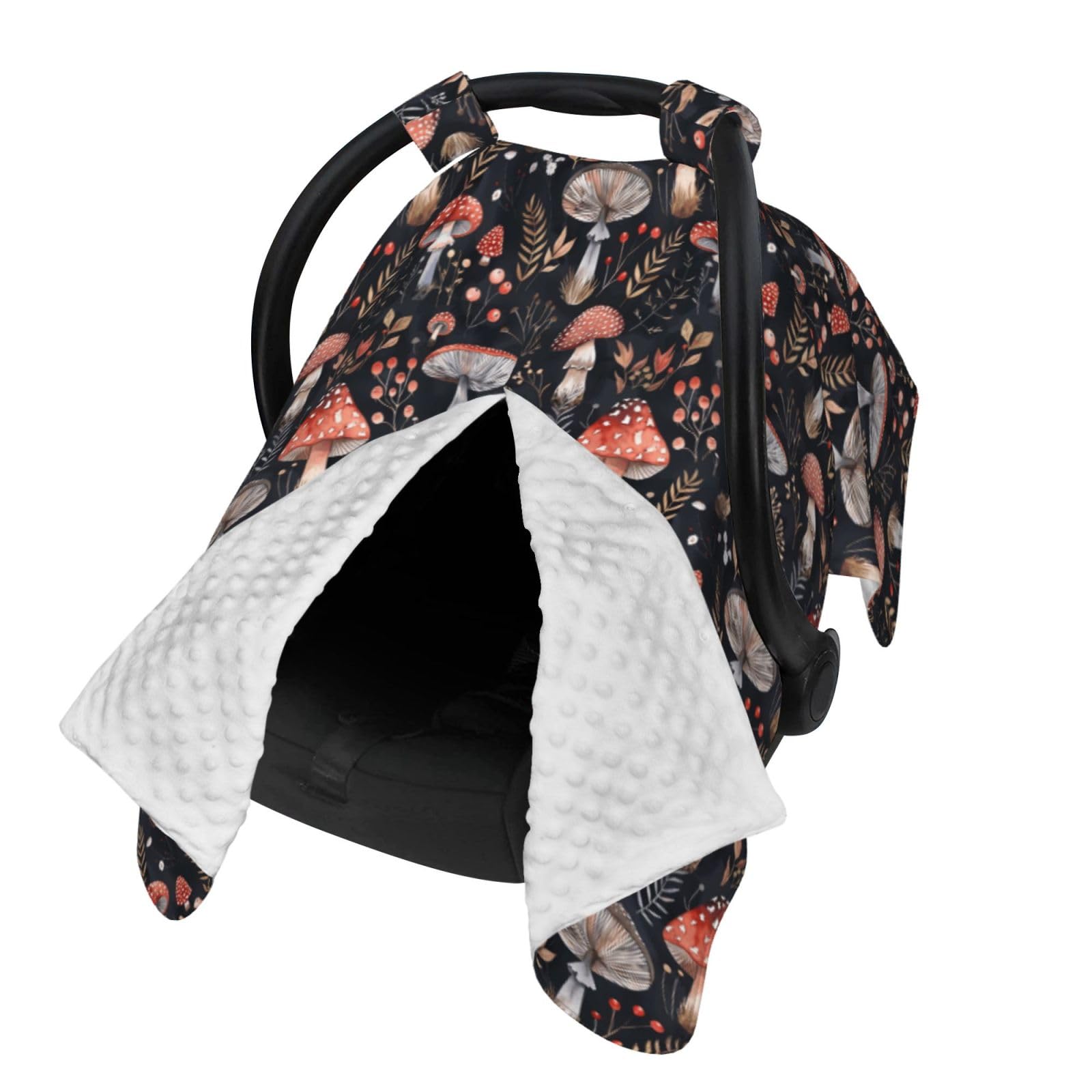 Mcewoel Mushroom car seat cover front view showing full coverage and privacy.