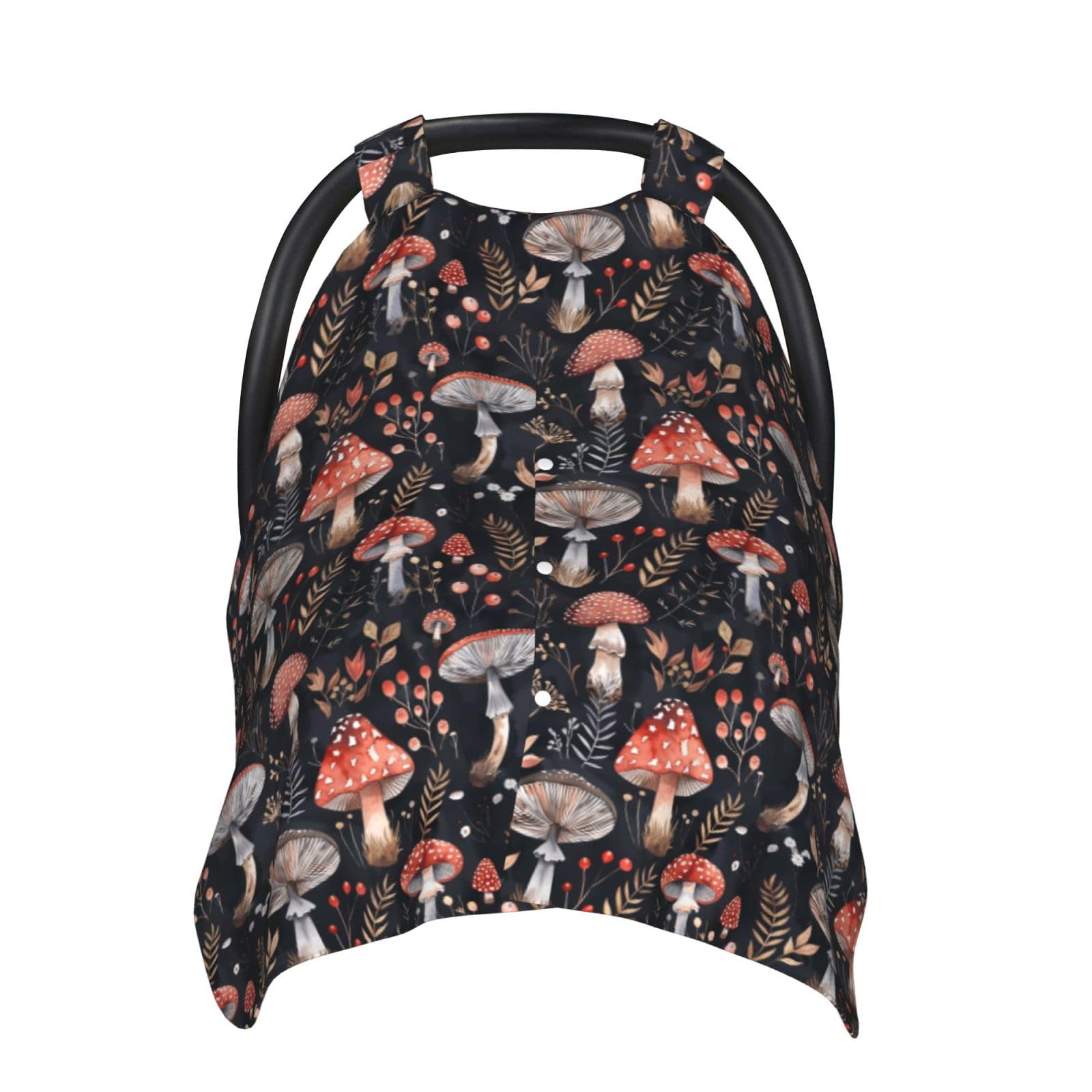 Mcewoel Mushroom car seat cover side attachment demonstrates secure fit.