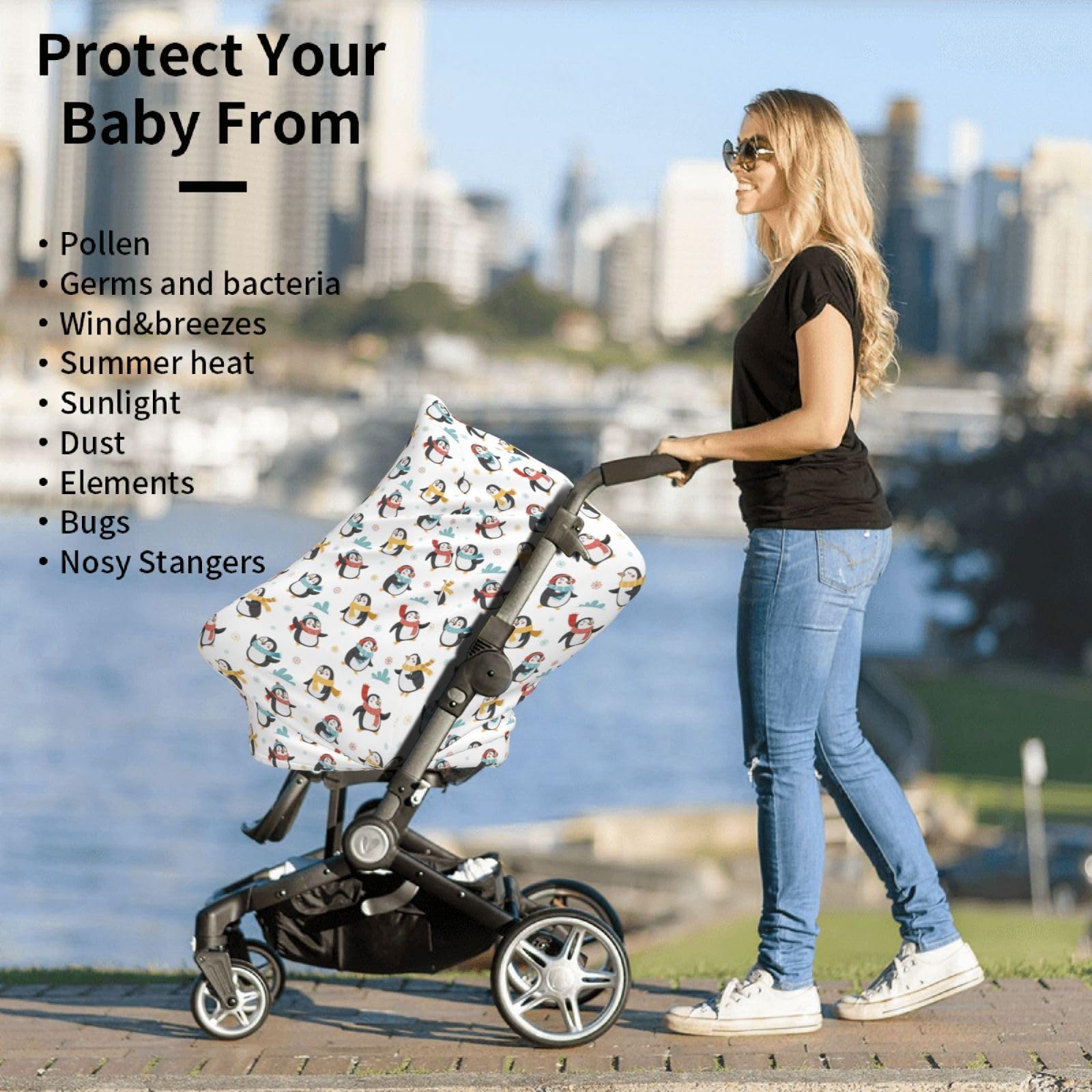 Mcewoel Penguin nursing cover offering privacy while remaining breathable