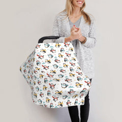 Mcewoel Penguin stroller canopy shows multipurpose use on the go