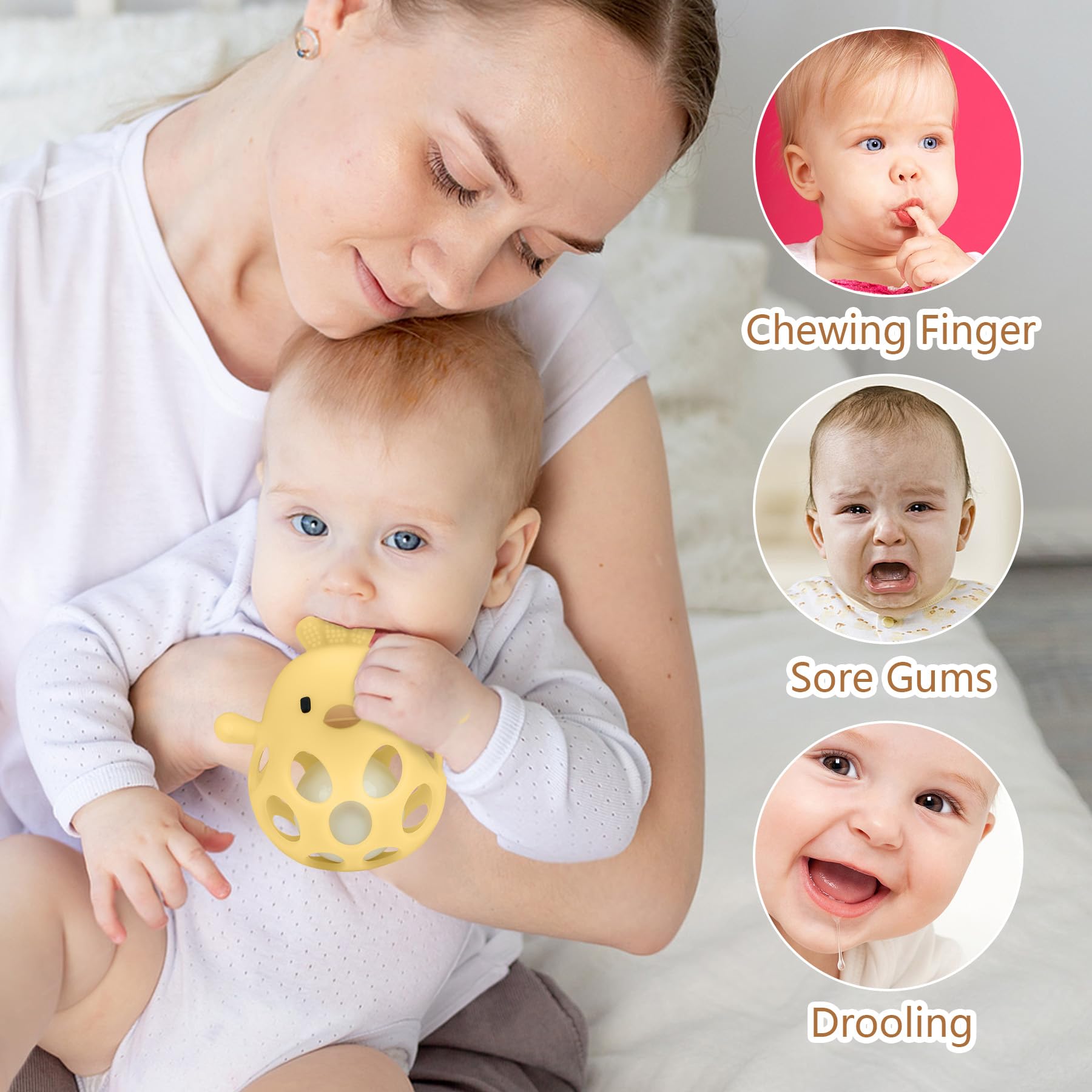MCGMITT chick teether makes a charming gift for new parents and baby showers.