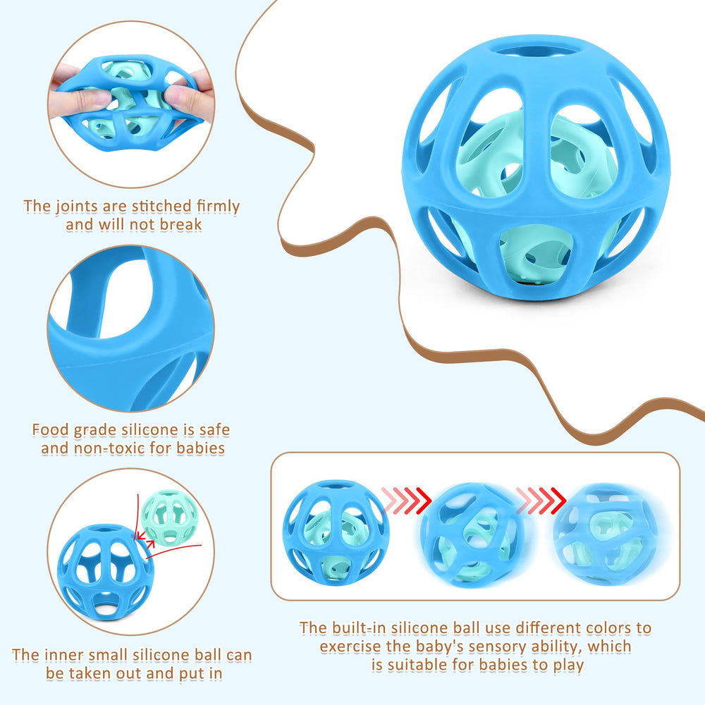 MCGMITT easy to clean baby ball toy with water or dishwasher.